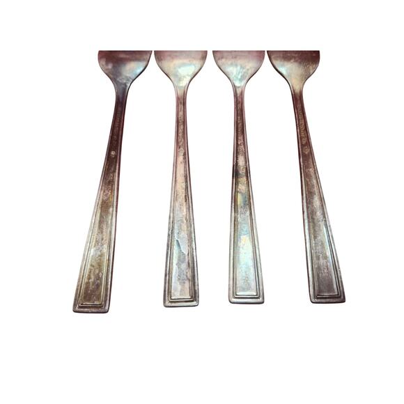 National Silver Co Calvalcade Salad Forks Set of 4 Silverplate 6" 1946 Vintage - Picture 8 of 8